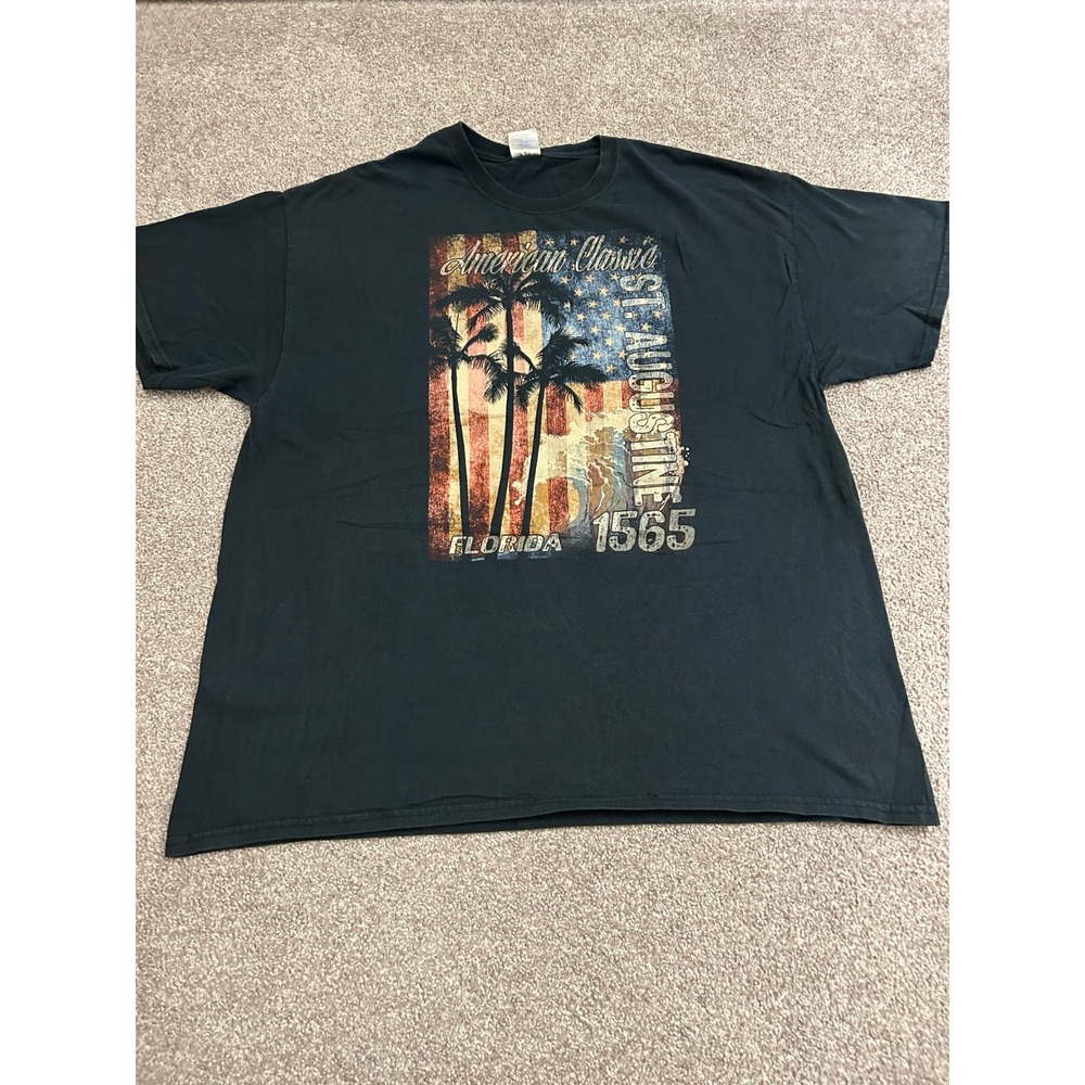 VTG T-Shirt Mens XL Black Excellent St. Augustine Florida American Classic